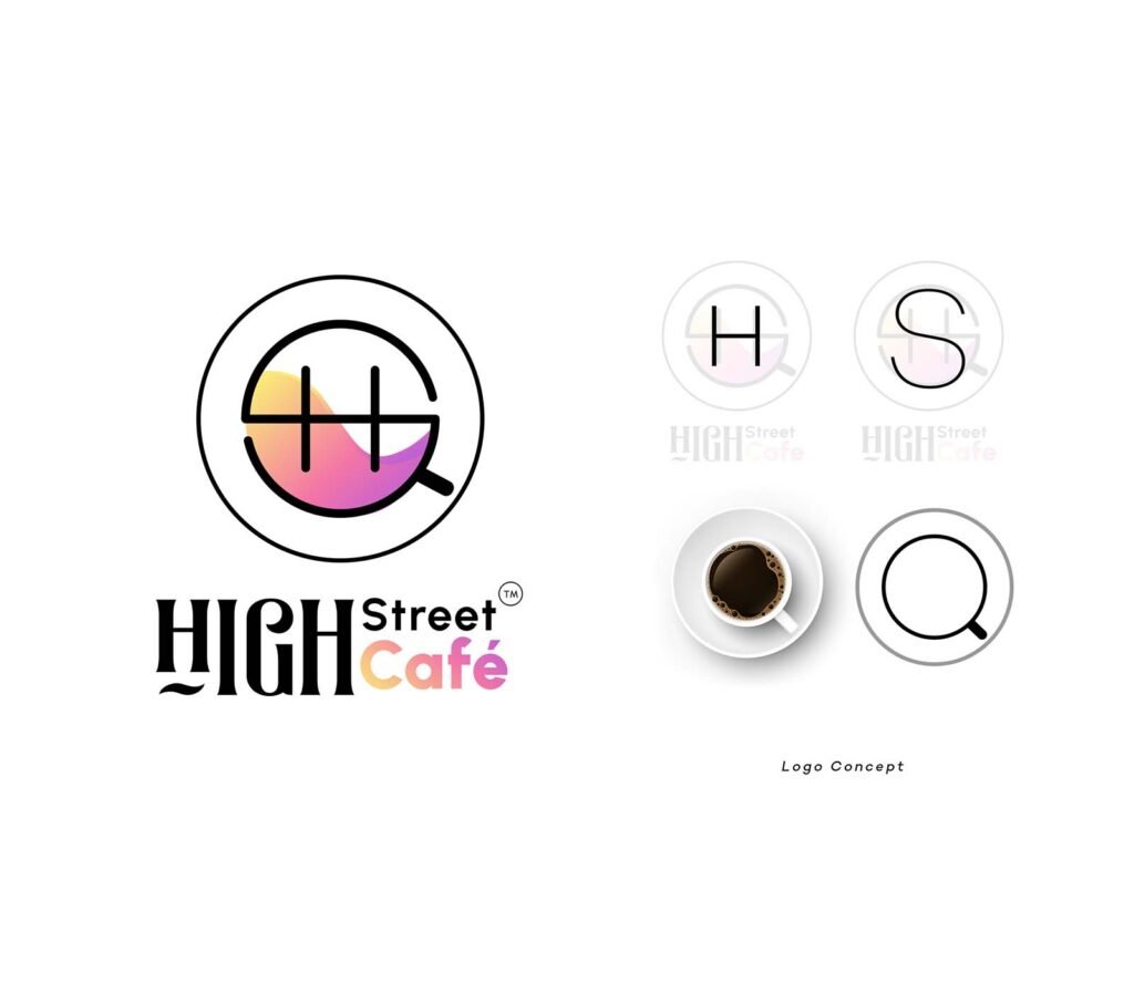 HighStreetCafeLogo3-thegill Brand logo and visual identity design by The-Gill.com