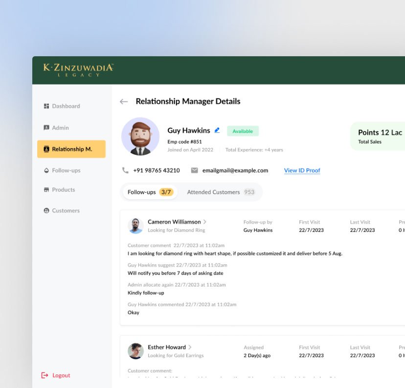 k-zinzuwadia-legacy5-thegill Webpanel and UI/UX layout created by The-Gill.com