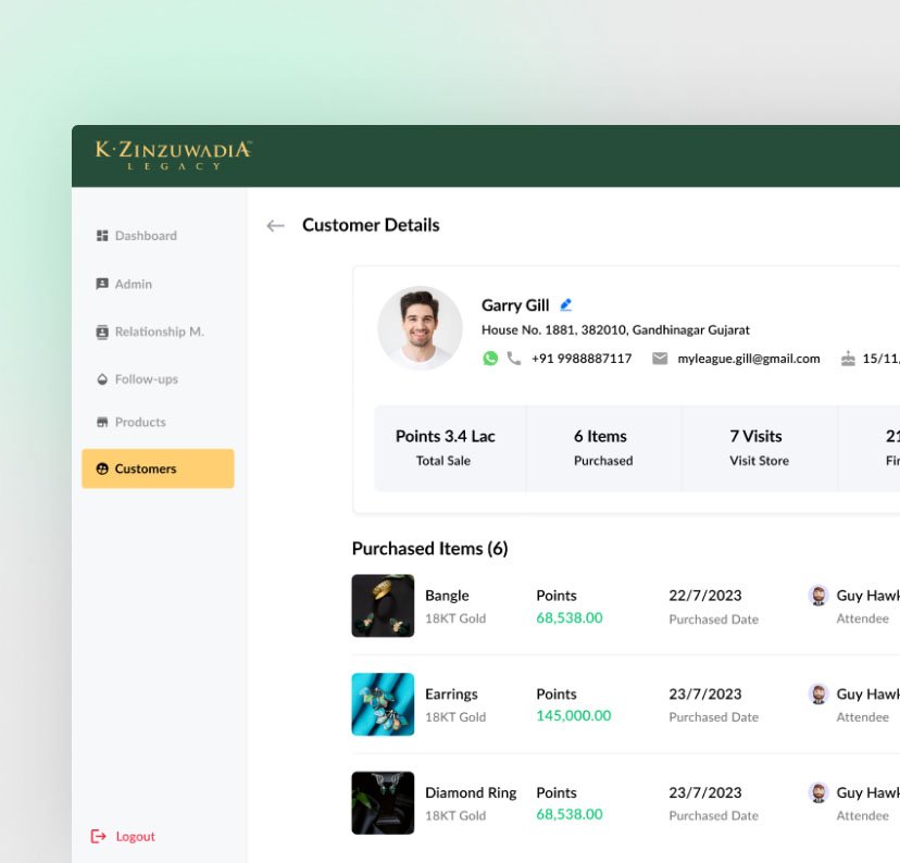 k-zinzuwadia-legacy7-thegill Webpanel and UI/UX layout created by The-Gill.com
