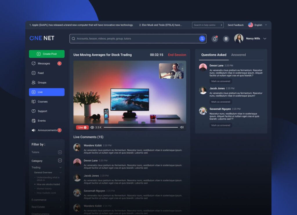 one-net-05-the-gill Webpanel and UI/UX layout created by The-Gill.com