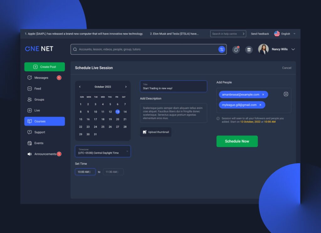 one-net-06-the-gill Webpanel and UI/UX layout created by The-Gill.com